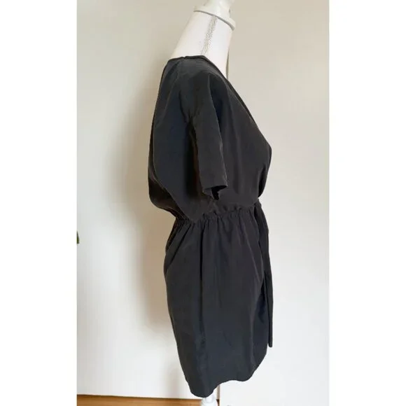 & Other Stories Black Mini Dress – Silky material and flattering Fit - Picture 3 of 7